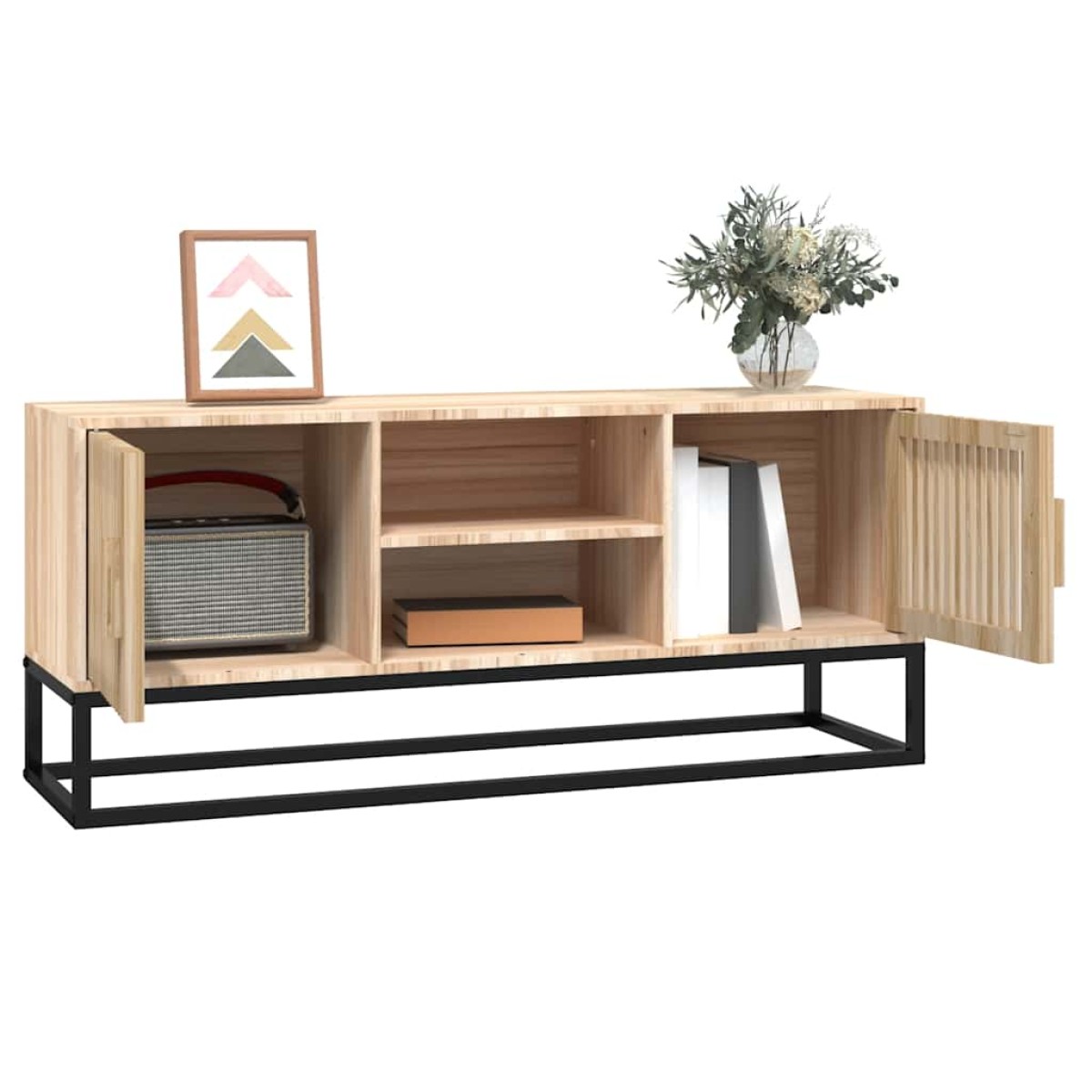 vidaXL Έπιπλο Τηλεόρασης 105 x 30 x 45 εκ. Επεξεργασμένο Ξύλο/Σίδερο