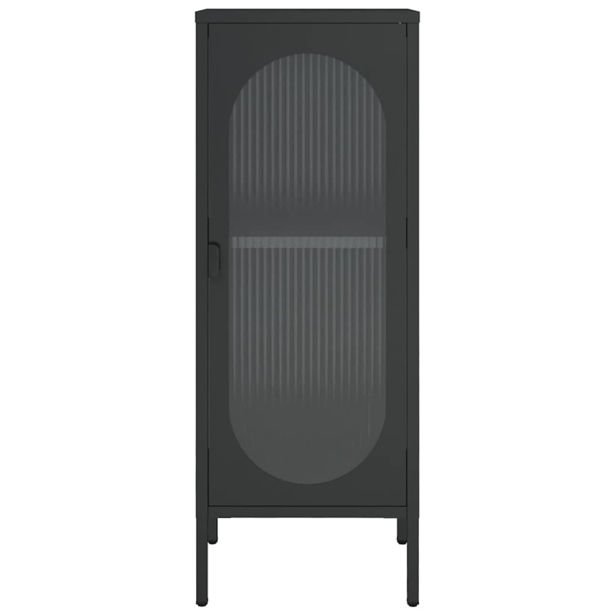 vidaXL Μπουφές Μαύρος 40 x 35 x 105 εκ. από Γυαλί και Ατσάλι