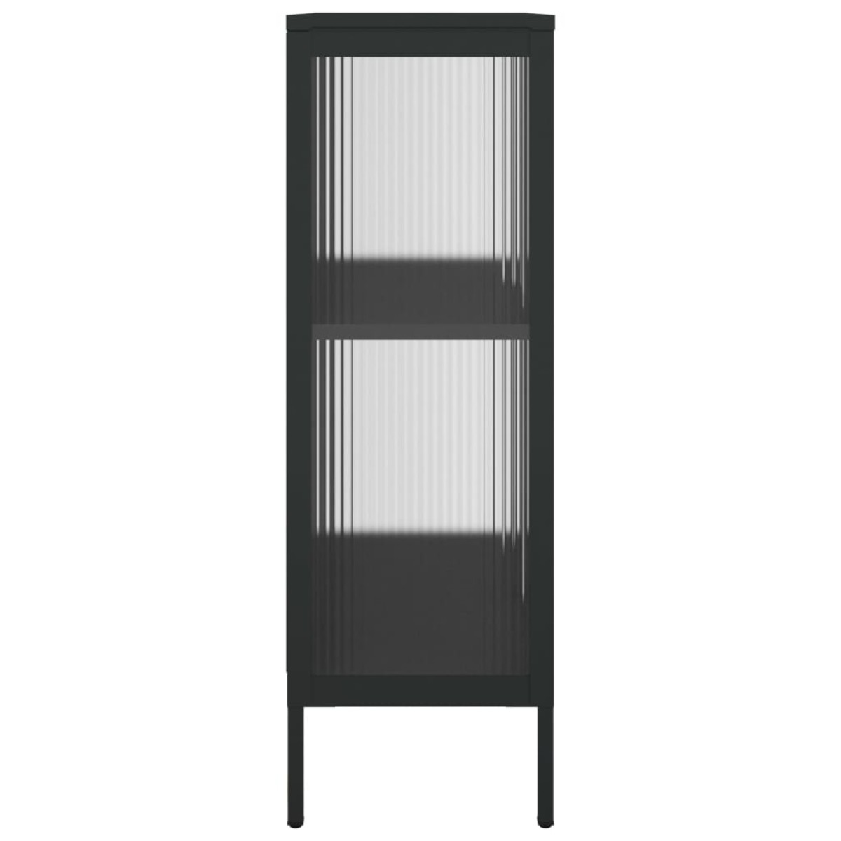 vidaXL Ντουλάπι Μαύρο 75 x 35 x 105 εκ. από Γυαλί και Ατσάλι