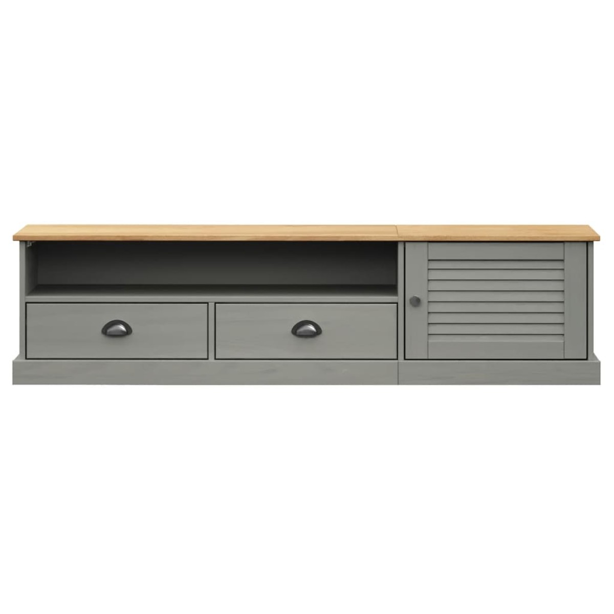 vidaXL Έπιπλο Τηλεόρασης VIGO Γκρι 156 x 40 x 40 εκ. Μασίφ Ξύλο Πεύκου