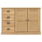 vidaXL Μπουφές με Συρτάρια VIGO 113 x 40 x 75 εκ. Μασίφ Ξύλο Πεύκο