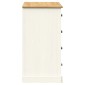 vidaXL Μπουφές με Συρτάρια VIGO Λευκό 113x40x75 εκ. Μασίφ Ξύλο Πεύκου