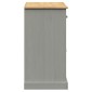 vidaXL Μπουφές με Συρτάρια VIGO Γκρι 113x40x75 εκ. Μασίφ Ξύλο Πεύκο