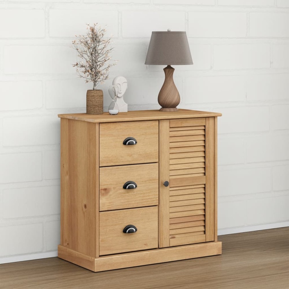 vidaXL Μπουφές με Συρτάρια VIGO 78 x 40 x 75 εκ. από Μασίφ Ξύλο Πεύκου