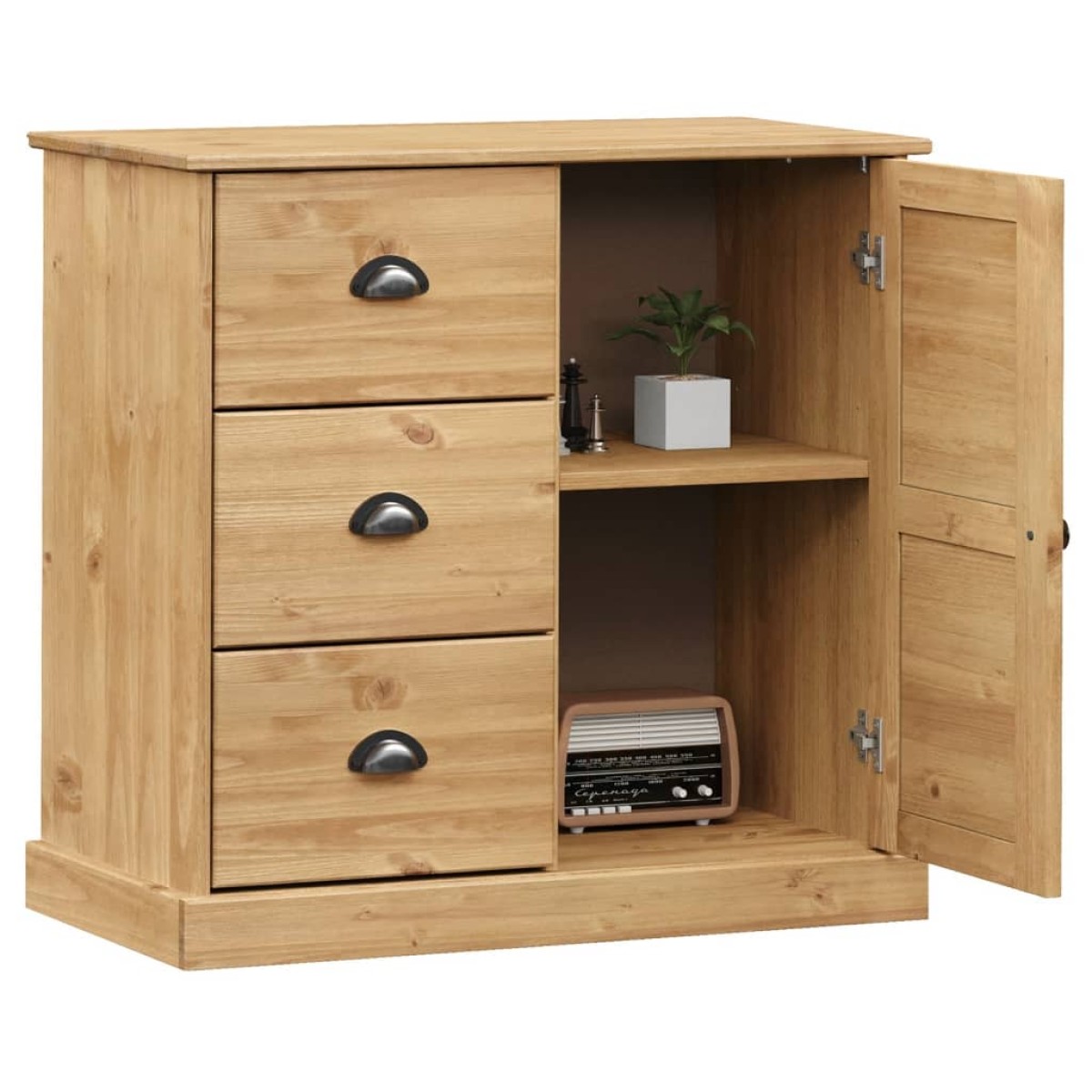 vidaXL Μπουφές με Συρτάρια VIGO 78 x 40 x 75 εκ. από Μασίφ Ξύλο Πεύκου