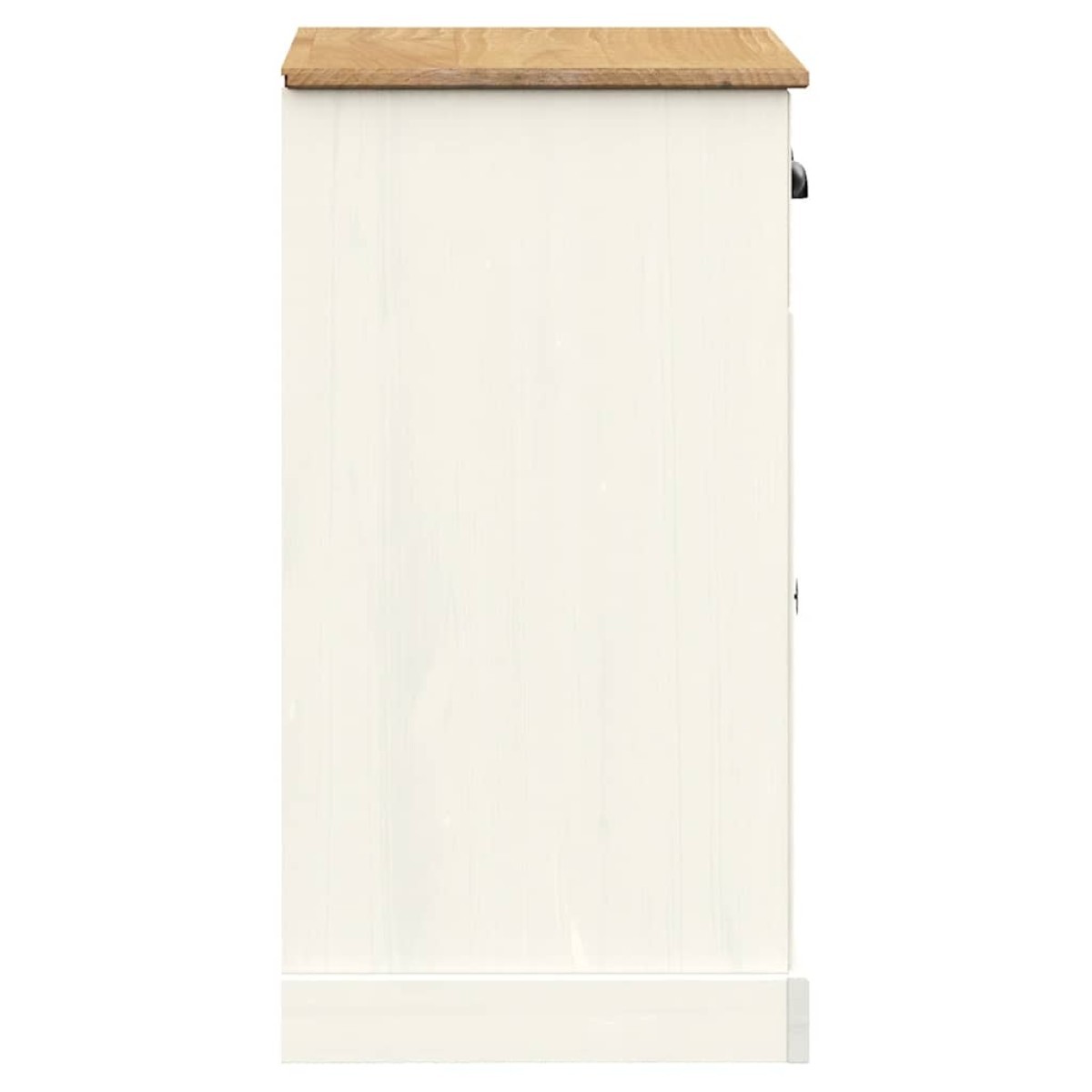 vidaXL Ντουλάπι με Συρτάρια VIGO Λευκό 78x40x75 εκ. Μασίφ Ξύλο Πεύκου