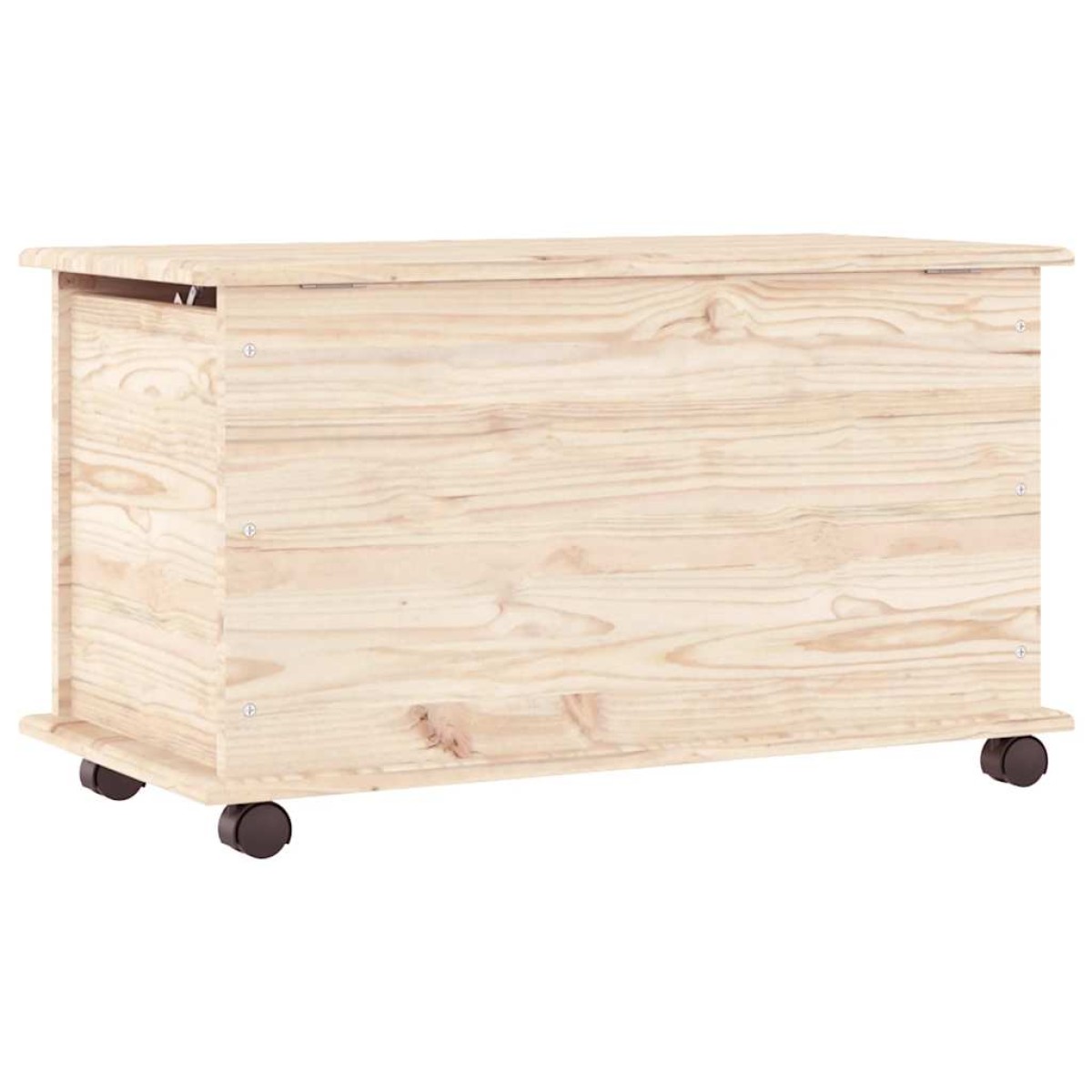 vidaXL Μπαούλο με Ρόδες ALTA 73x39,5x44 εκ. από Μασίφ Ξύλο Πεύκου