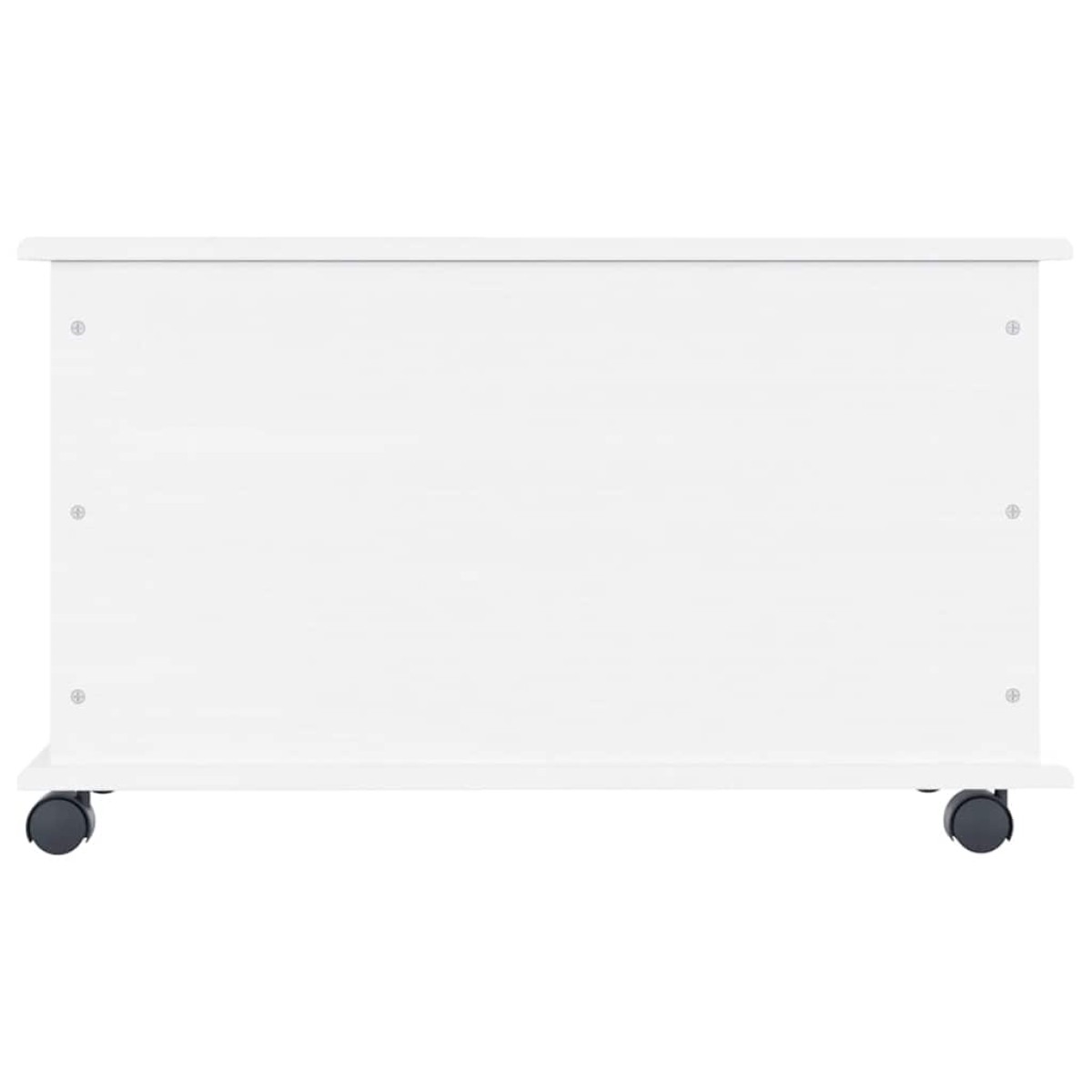 vidaXL Μπαούλο με Ρόδες ALTA Λευκό 73x39,5x44 εκ. Μασίφ Ξύλο Πεύκου