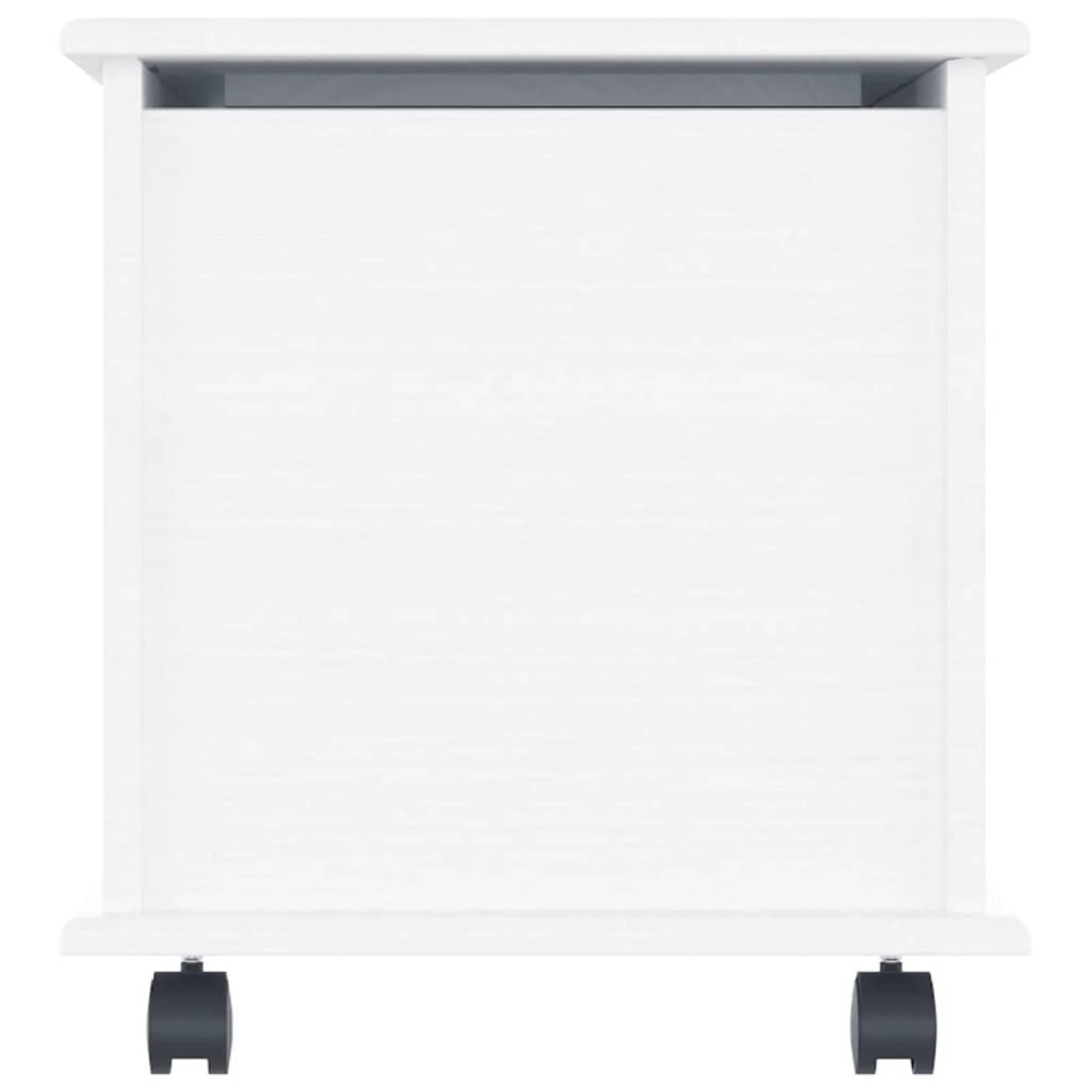 vidaXL Μπαούλο με Ρόδες ALTA Λευκό 73x39,5x44 εκ. Μασίφ Ξύλο Πεύκου