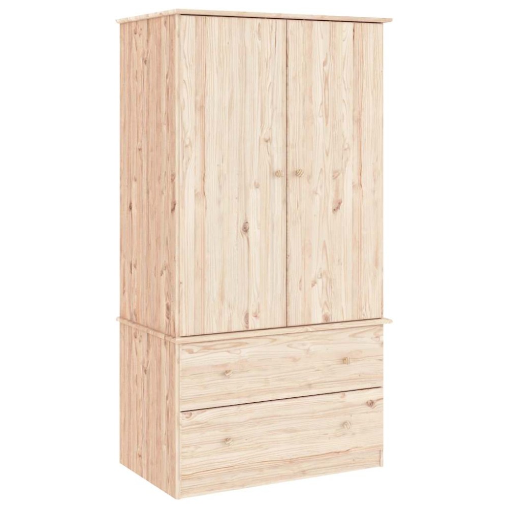 vidaXL Ντουλάπα ALTA 90 x 55 x 170 εκ. από Μασίφ Ξύλο Πεύκου