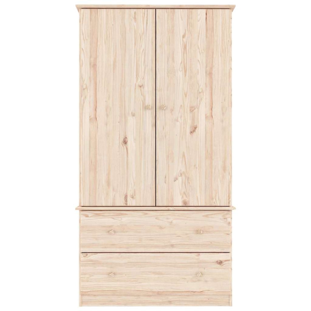 vidaXL Ντουλάπα ALTA 90 x 55 x 170 εκ. από Μασίφ Ξύλο Πεύκου