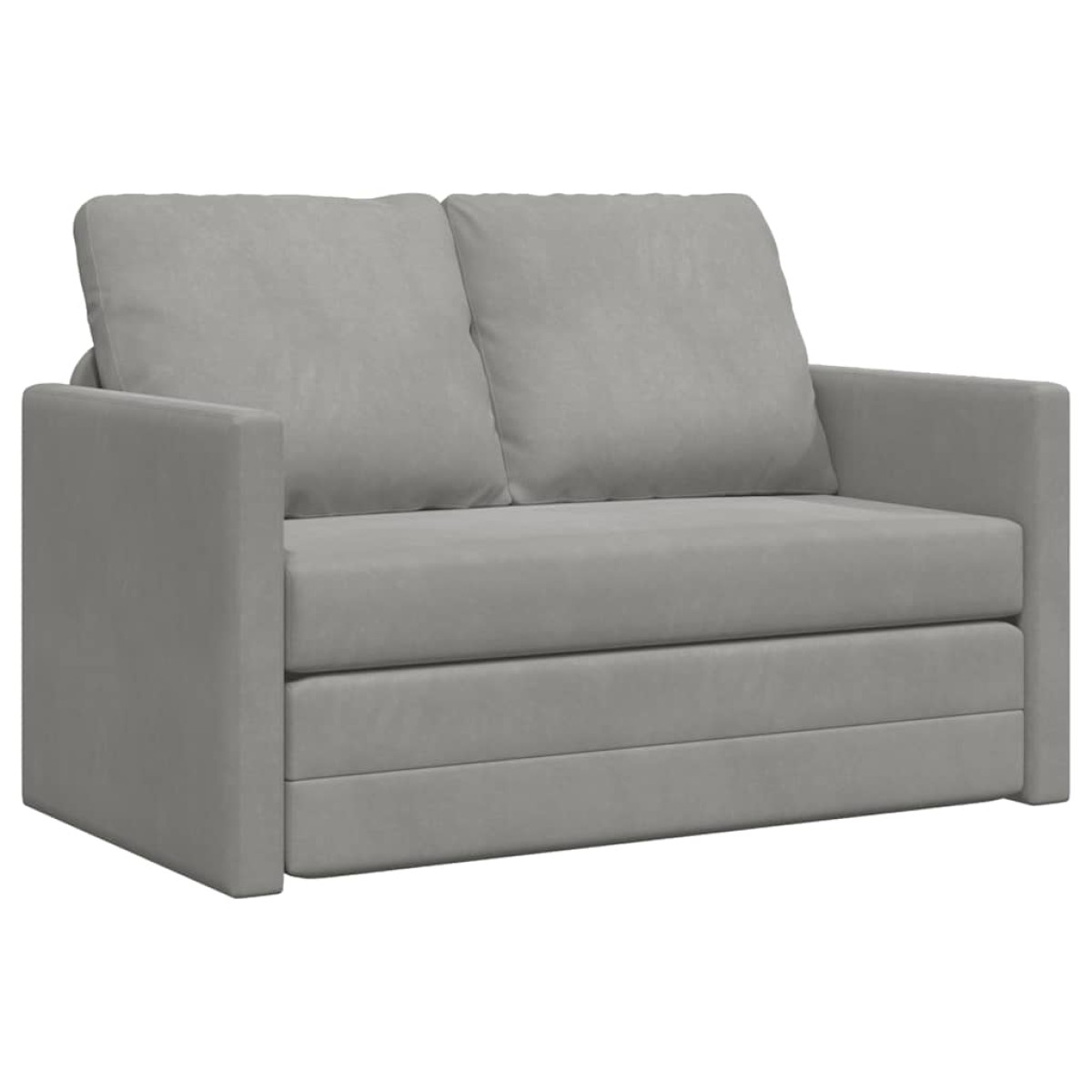 vidaXL Καναπές-Κρεβάτι Δαπέδου 2 σε 1 Αν. Γκρι 122x204x55 εκ. Βελούδο