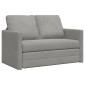 vidaXL Καναπές-Κρεβάτι Δαπέδου 2 σε 1 Αν. Γκρι 122x204x55 εκ. Βελούδο