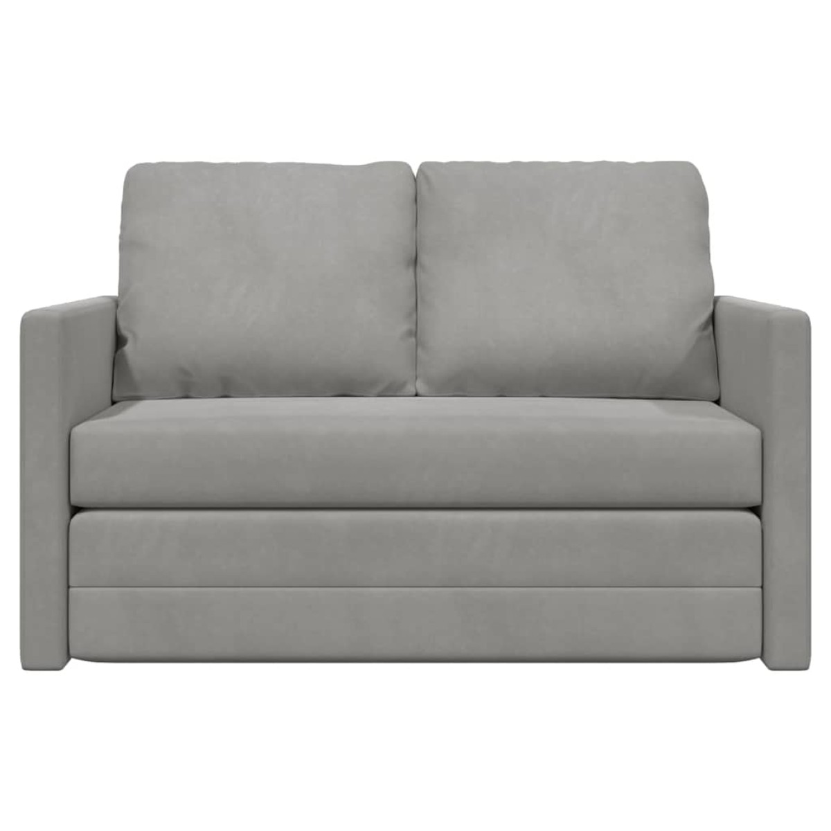vidaXL Καναπές-Κρεβάτι Δαπέδου 2 σε 1 Αν. Γκρι 122x204x55 εκ. Βελούδο