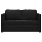 vidaXL Καναπές-Κρεβάτι Δαπέδου 2 σε 1 Μαύρος 122x204x55 εκ. Βελούδινος