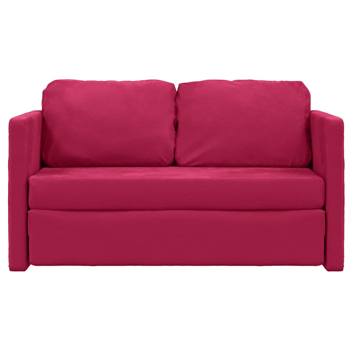 vidaXL Καναπές-Κρεβάτι Δαπέδου 2 σε 1 Μπορντό 122x204x55εκ. Βελούδινος