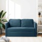vidaXL Καναπές-Κρεβάτι Δαπέδου 2 σε 1 Μπλε 122x204x55 εκ. Βελούδινος