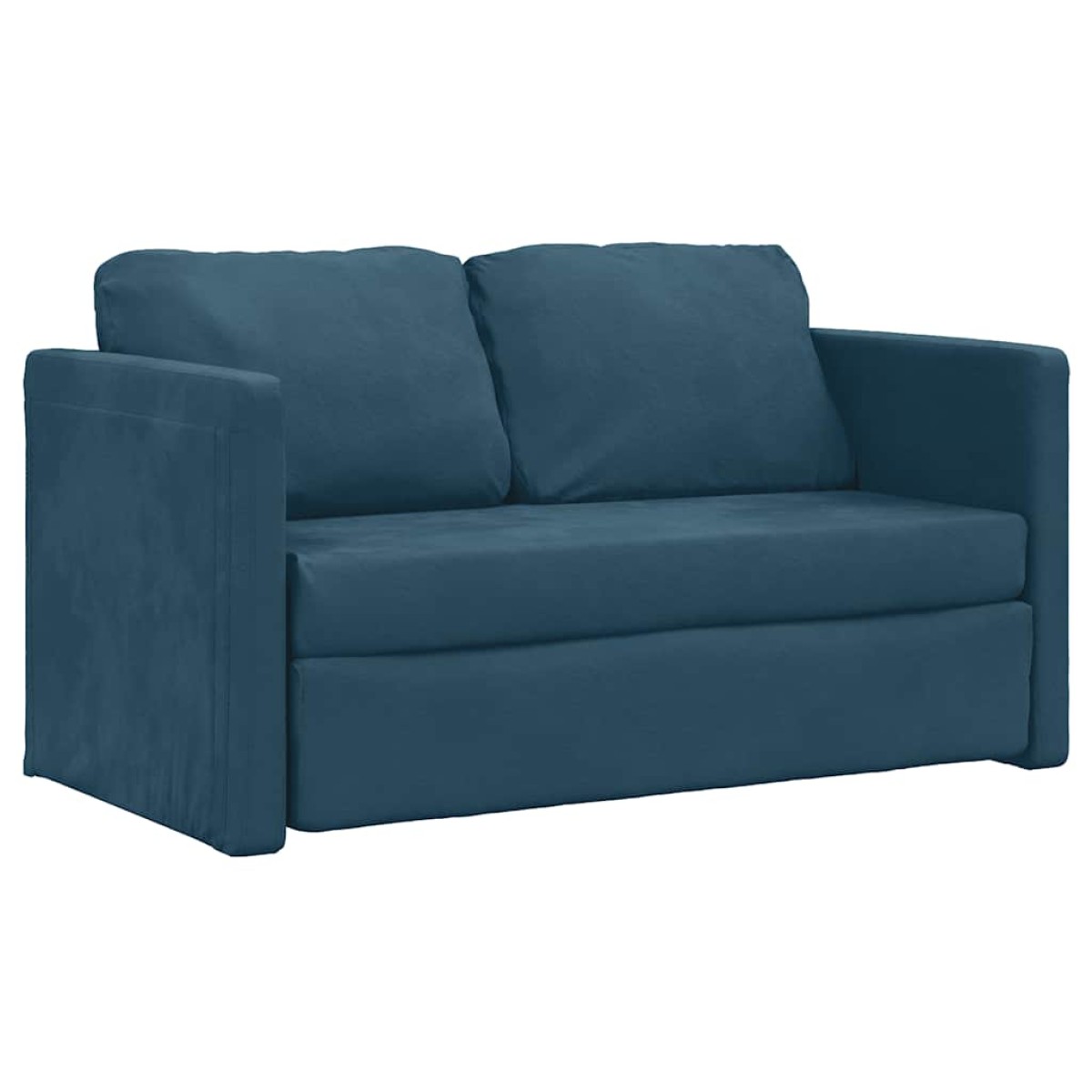vidaXL Καναπές-Κρεβάτι Δαπέδου 2 σε 1 Μπλε 122x204x55 εκ. Βελούδινος