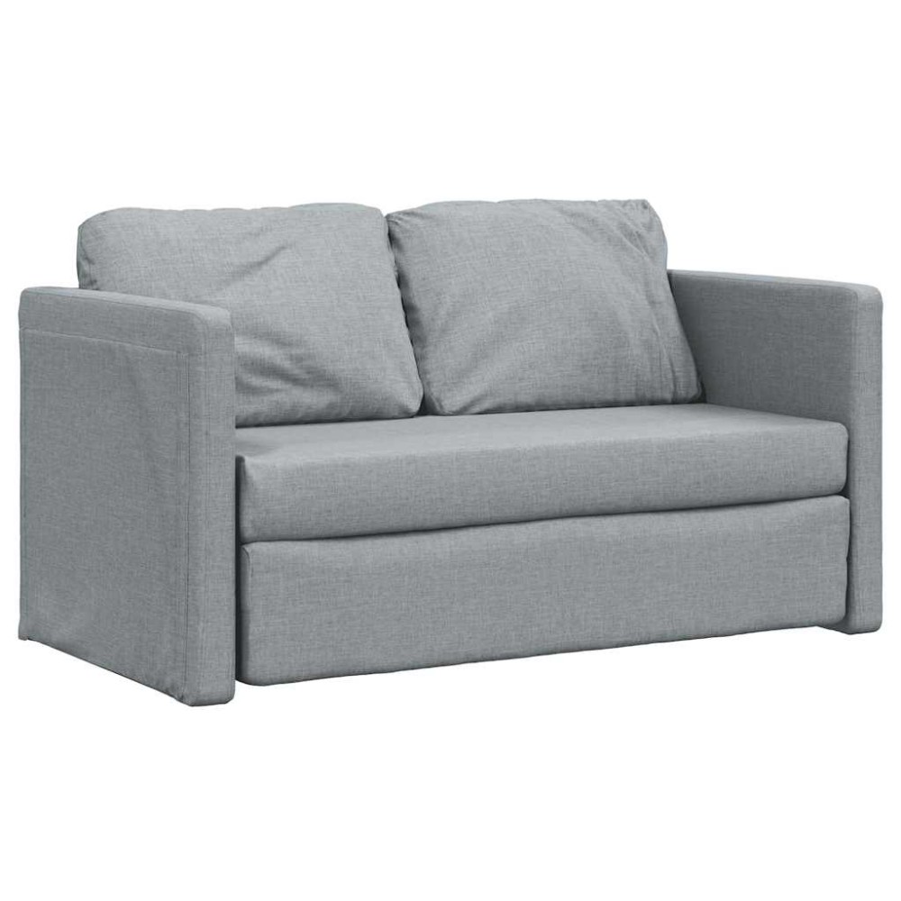 vidaXL Καναπές-Κρεβάτι Δαπέδου 2 σε 1 Αν. Γκρι 112x174x55 εκ. Ύφασμα