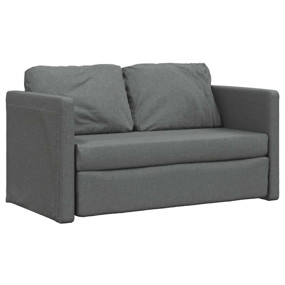 vidaXL Καναπές-Κρεβάτι Δαπέδου 2 σε 1 Σκ. Γκρι 112x174x55 εκ. Ύφασμα