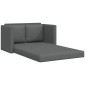 vidaXL Καναπές-Κρεβάτι Δαπέδου 2 σε 1 Σκ. Γκρι 112x174x55 εκ. Ύφασμα