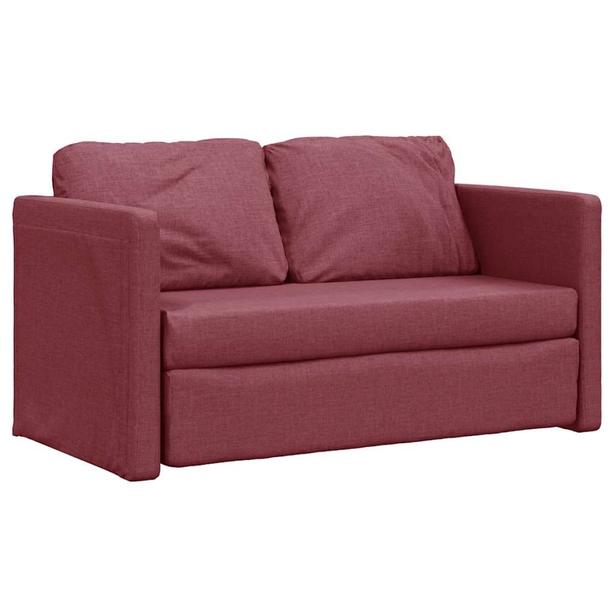 vidaXL Καναπές-Κρεβάτι Δαπέδου 2 σε 1 Μπορντό 112x174x55 εκ. Ύφασμα