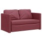 vidaXL Καναπές-Κρεβάτι Δαπέδου 2 σε 1 Μπορντό 112x174x55 εκ. Ύφασμα