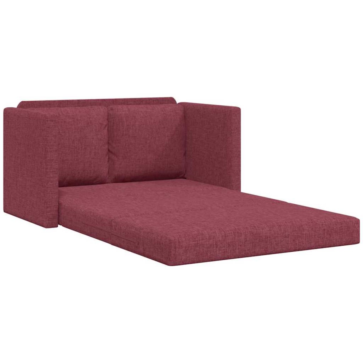 vidaXL Καναπές-Κρεβάτι Δαπέδου 2 σε 1 Μπορντό 112x174x55 εκ. Ύφασμα