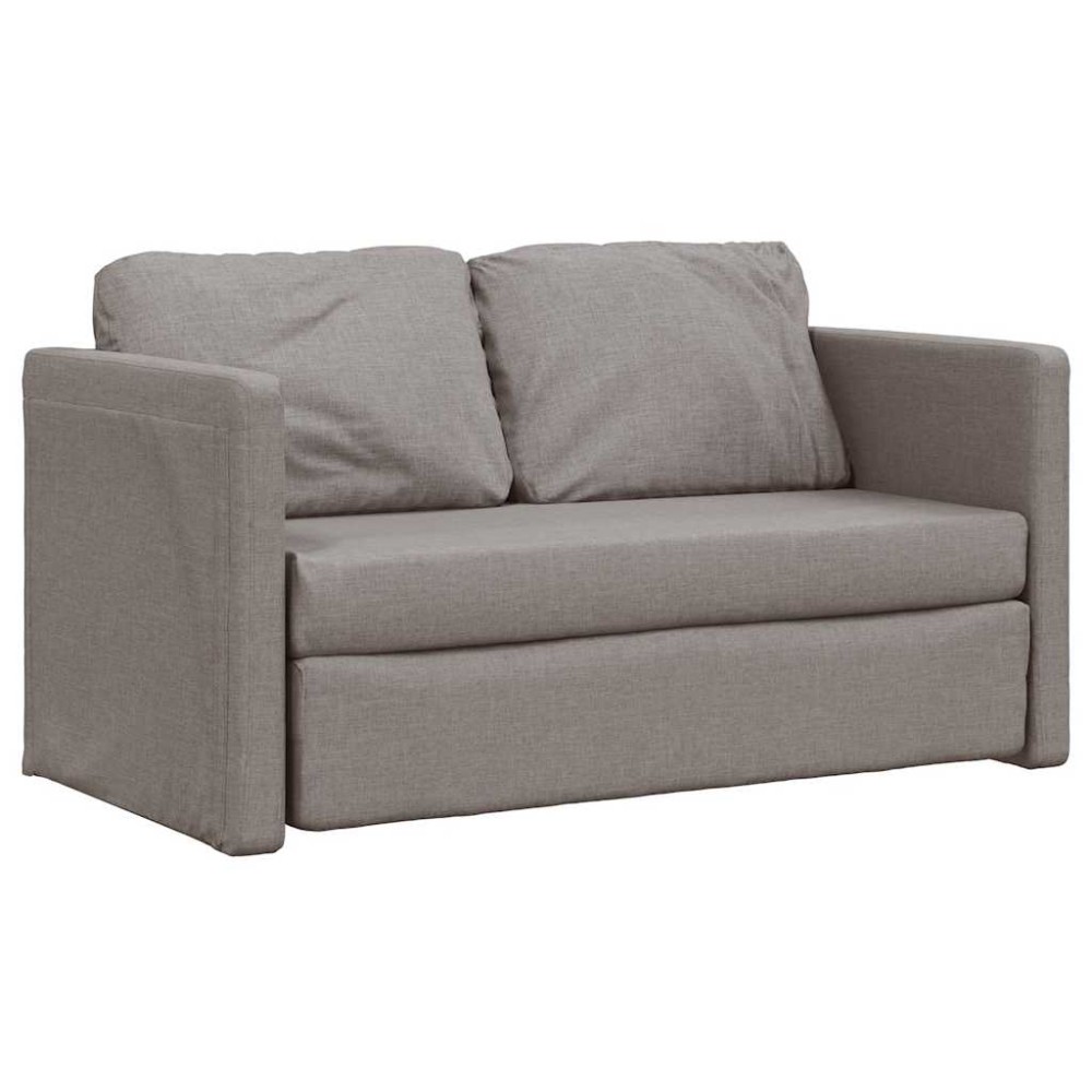 vidaXL Καναπές-Κρεβάτι Δαπέδου 2 σε 1 Taupe 112x174x55 εκ. Ύφασμα