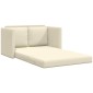 vidaXL Καναπές-Κρεβάτι Δαπέδου 2 σε 1 Κρεμ 112x174x55 εκ. Συνθ. Δέρμα
