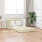vidaXL Καναπές-Κρεβάτι Δαπέδου 2 σε 1 Κρεμ 112x174x55 εκ. Συνθ. Δέρμα
