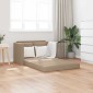 vidaXL Καναπές-Κρεβάτι Δαπέδου 2σε1 Καπουτσ. 112x174x55 εκ. Συνθ.Δέρμα