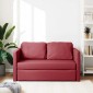 vidaXL Καναπές-Κρεβάτι Δαπέδου 2σε 1 Μπορντό 112x174x55εκ. Συνθ. Δέρμα