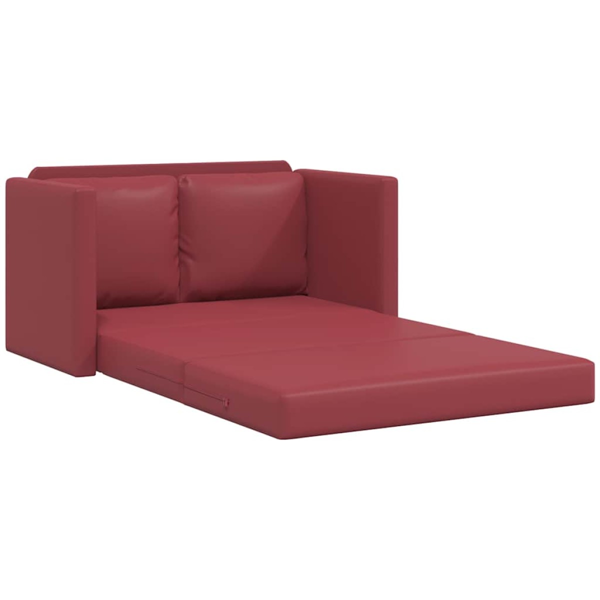 vidaXL Καναπές-Κρεβάτι Δαπέδου 2σε 1 Μπορντό 112x174x55εκ. Συνθ. Δέρμα