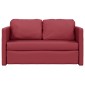 vidaXL Καναπές-Κρεβάτι Δαπέδου 2σε 1 Μπορντό 112x174x55εκ. Συνθ. Δέρμα