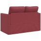 vidaXL Καναπές-Κρεβάτι Δαπέδου 2σε 1 Μπορντό 112x174x55εκ. Συνθ. Δέρμα