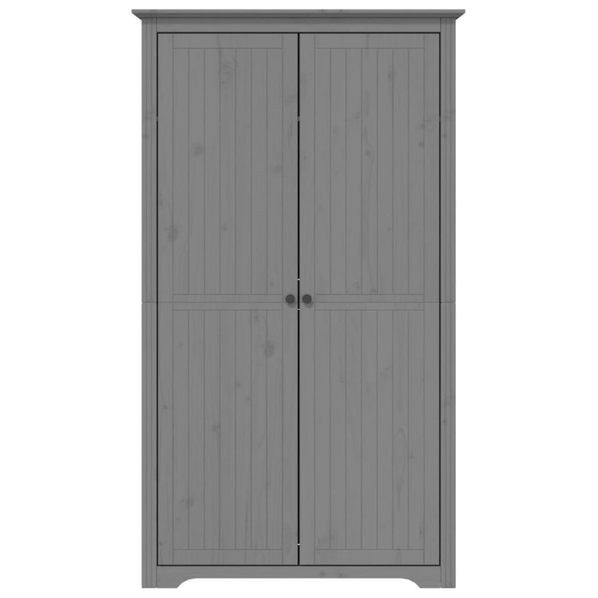 vidaXL Ντουλάπα BODO Γκρι 101 x 52 x 176,5 εκ. από Μασίφ Ξύλο Πεύκου