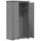vidaXL Ντουλάπα BODO Γκρι 101 x 52 x 176,5 εκ. από Μασίφ Ξύλο Πεύκου