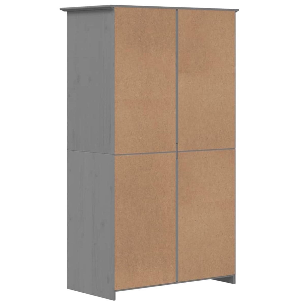 vidaXL Ντουλάπα BODO Γκρι 101 x 52 x 176,5 εκ. από Μασίφ Ξύλο Πεύκου