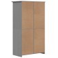 vidaXL Ντουλάπα BODO Γκρι 101 x 52 x 176,5 εκ. από Μασίφ Ξύλο Πεύκου