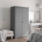 vidaXL Ντουλάπα BODO Γκρι 101 x 52 x 176,5 εκ. από Μασίφ Ξύλο Πεύκου