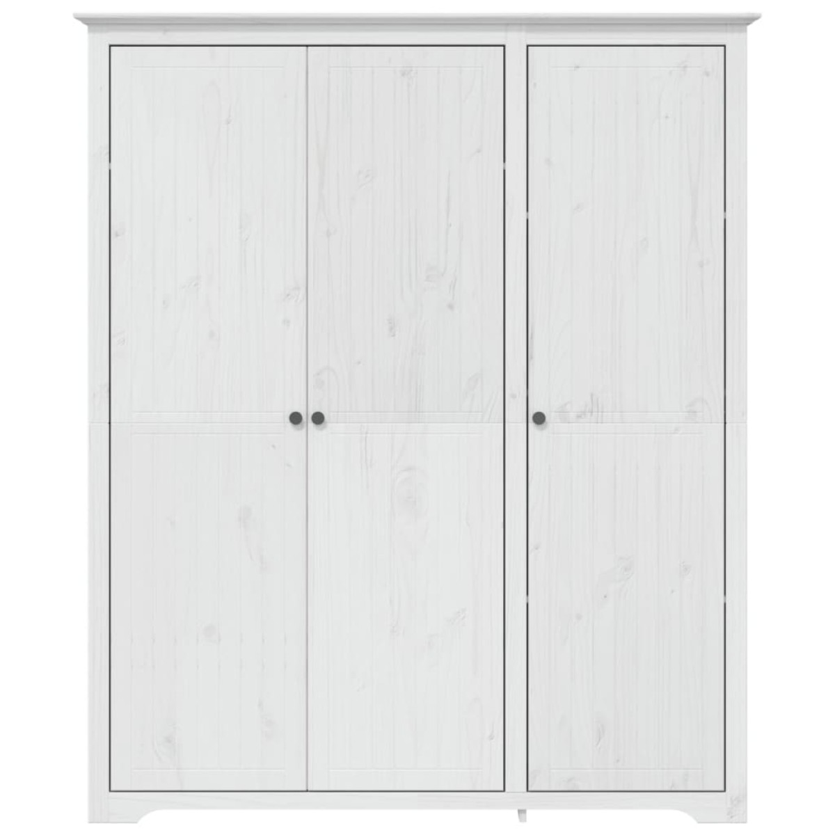 vidaXL Ντουλάπα BODO Λευκή 151,5x52x176,5 εκ. από Μασίφ Ξύλο Πεύκου