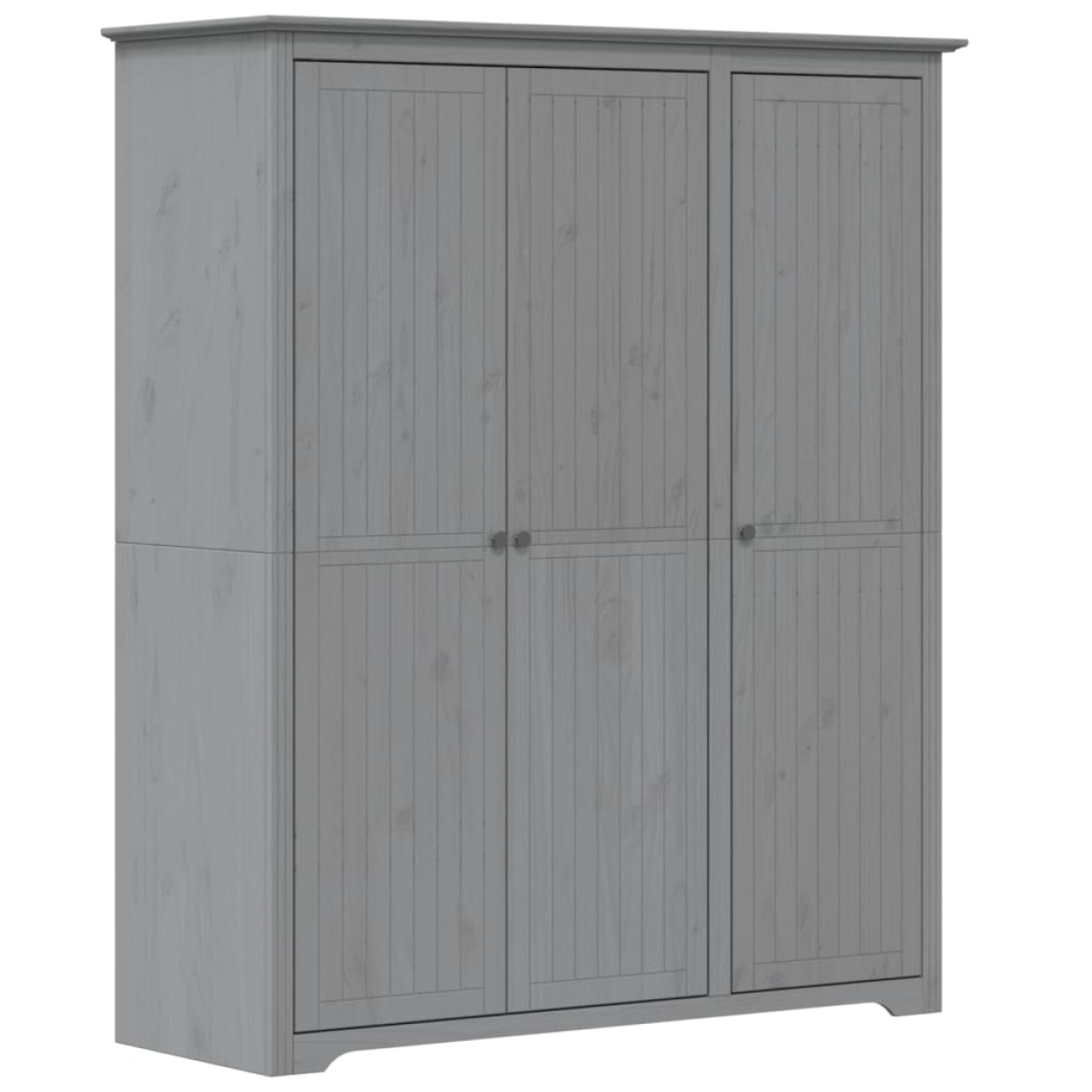 vidaXL Ντουλάπα BODO Γκρι 151,5x52x176,5 εκ. από Μασίφ Ξύλο Πεύκου