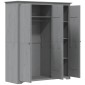 vidaXL Ντουλάπα BODO Γκρι 151,5x52x176,5 εκ. από Μασίφ Ξύλο Πεύκου