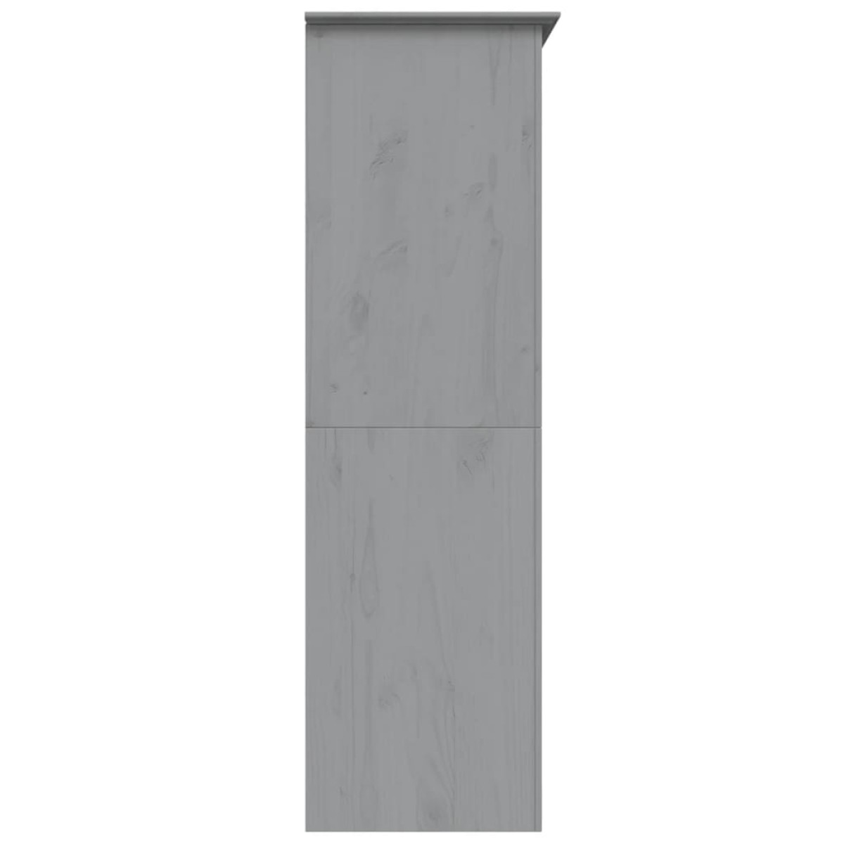 vidaXL Ντουλάπα BODO Γκρι 151,5x52x176,5 εκ. από Μασίφ Ξύλο Πεύκου