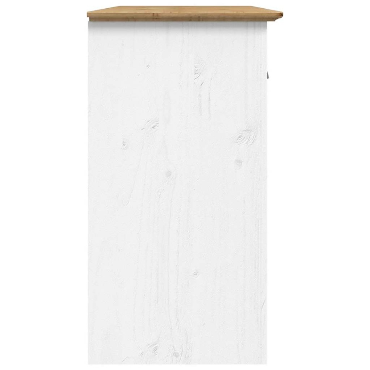 vidaXL Ντουλάπι BODO Λευκό/Καφέ 115x43x79,5 εκ. από Μασίφ Ξύλο Πεύκου