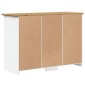 vidaXL Ντουλάπι BODO Λευκό/Καφέ 115x43x79,5 εκ. από Μασίφ Ξύλο Πεύκου