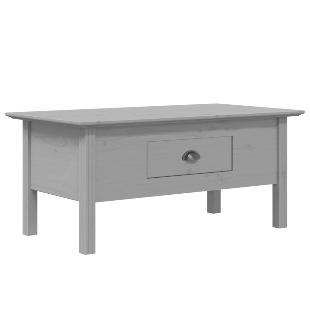 vidaXL Τραπέζι Σαλονιού BODO Γκρι 100x55x46 εκ. Μασίφ Ξύλο Πεύκου