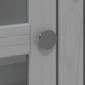 vidaXL Ντουλάπι με Γυάλινες Πόρτες BODO Γκρι από Μασίφ Ξύλο Πεύκου