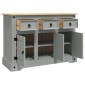 vidaXL Μπουφές Corona Γκρι 112x43x78 εκ. Μασίφ Ξύλο Μεξικάνικου Πεύκου